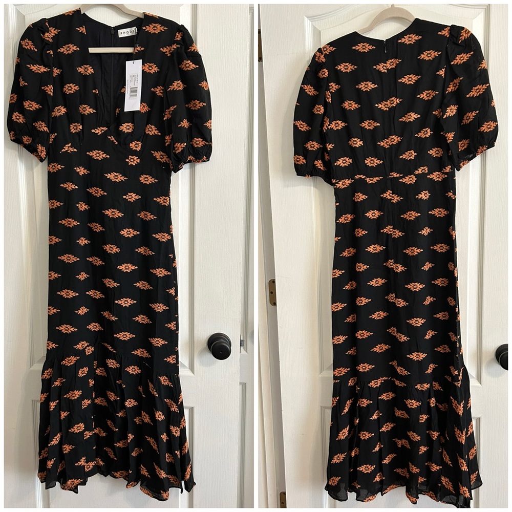 Rhode Ester Ikat Jacquard Maxi Dress Sz 6 & 8 - Picture 4 of 6